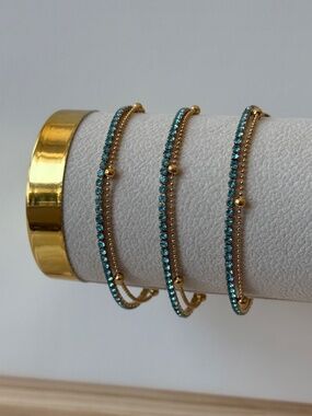 Blue Crystal Tennis Bracelet